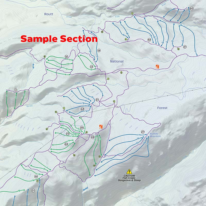 Backcountry Ski Map: Buffalo Pass, Colorado | Beacon Guidebooks