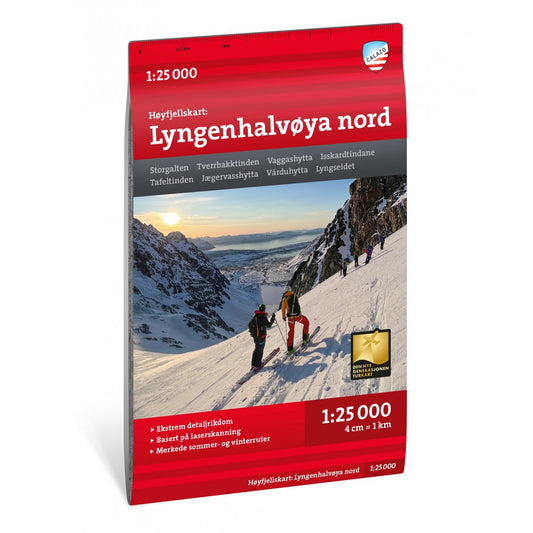 Lyngen Map Calazo Lyngenhalvoya Nord | Backcountry Books