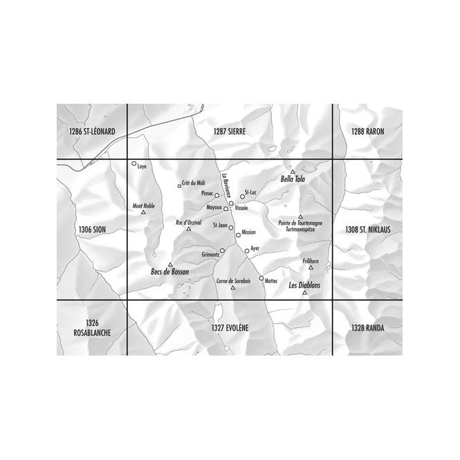 Swisstopo Vissoie 1307 Map