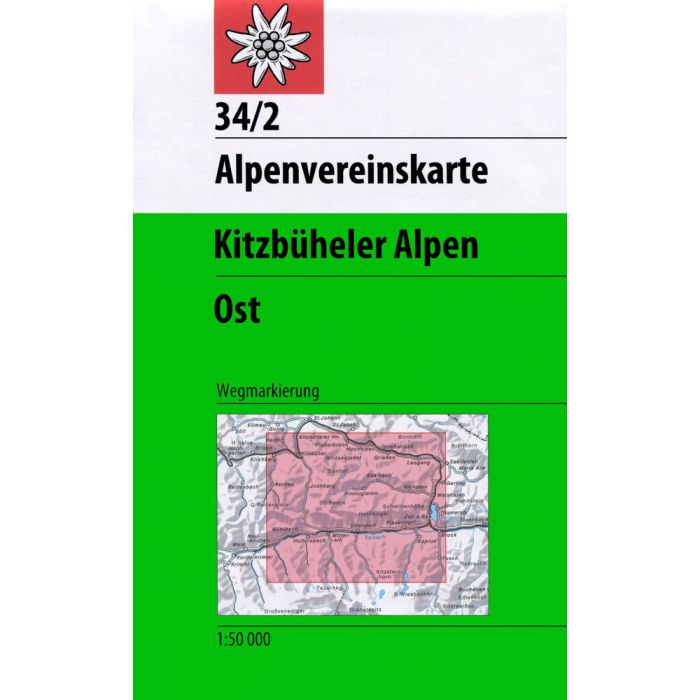 Alpenvereinskarter Kitzbüheler Alpen Ost 34/2 | Backcountry Books