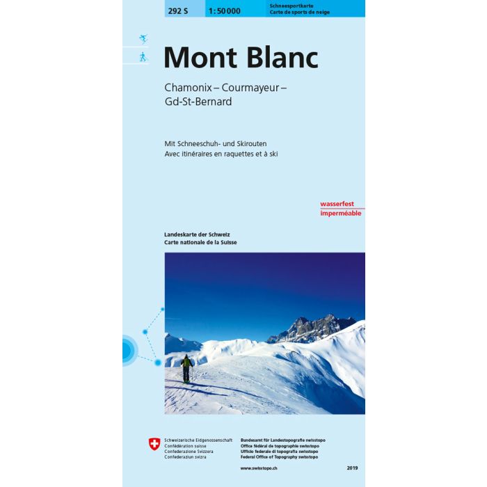 Swisstopo Mont Blanc 292S Ski Map | Backcountry Books