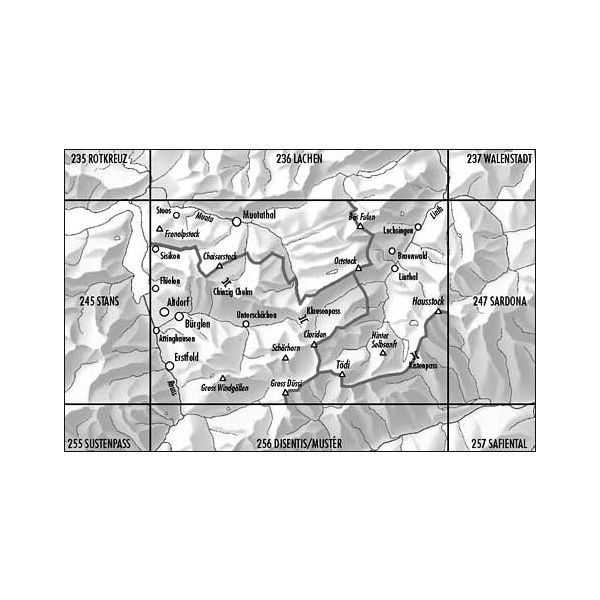 Swisstopo 246S Klausenpass Ski Touring Map | Backcountry Books