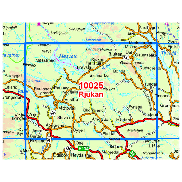 Nordeca Rjukan Map 10025 | Backcountry Books