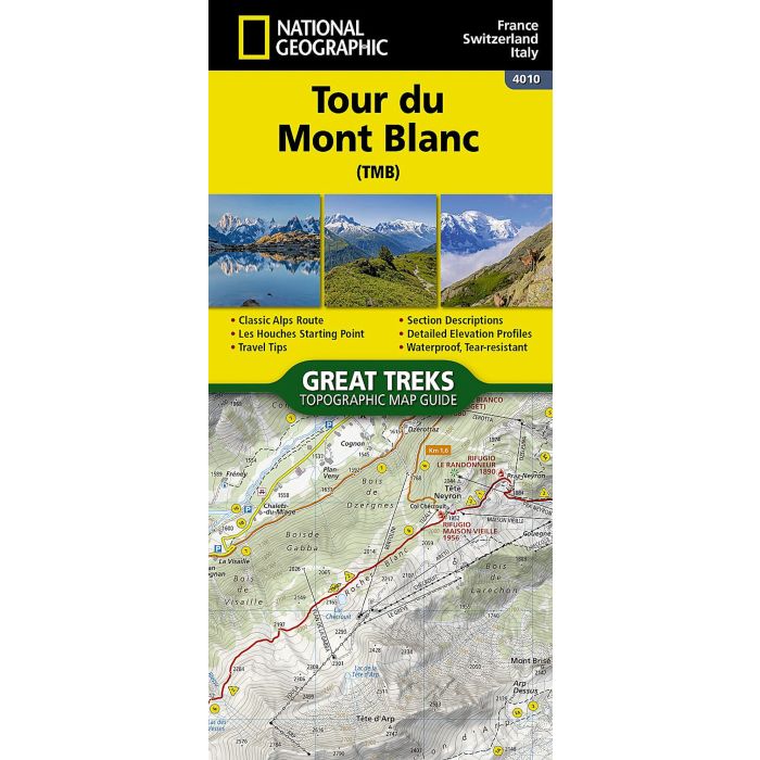 Tour du Mont Blanc Map Guide | National Geographic | Backcountry Books