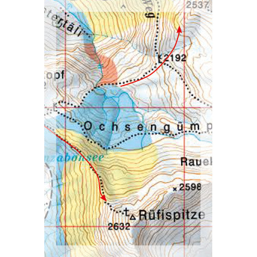 Freeride Map Lech Zurs Warth