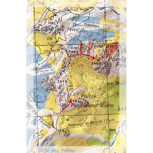 Freeride Map Les Arcs Backcountry Books