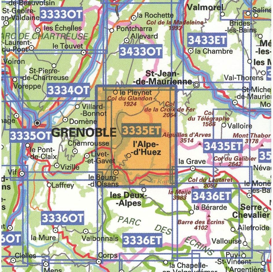 l'Alpe d'Huez Map IGN 3335ET | Backcountry Books