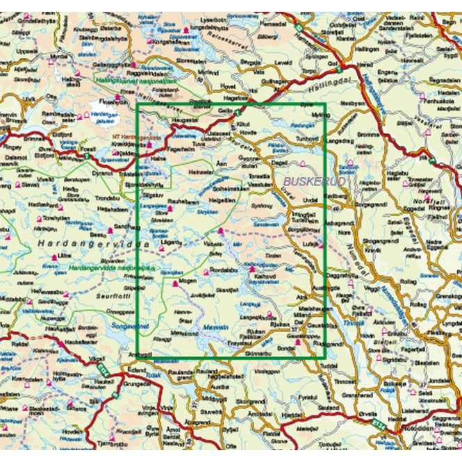 Nordeca Turkart Hardangervidda Ost East Map | Backcountry Books
