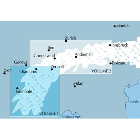 Ski Mountaineering 1: Western Alps map | Backcountry Books