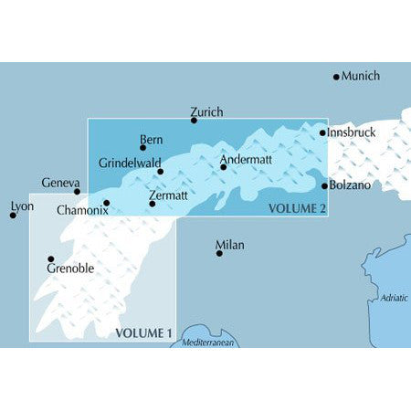 Ski Mountaineering 2: Central and Eastern Alps map | Backcountry Books