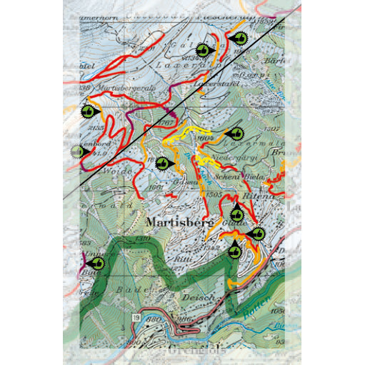 Supertrail Map Goms / Brig | Backcountry Books