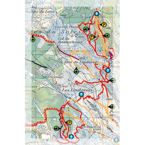 Supertrail Map Portes du Soleil | Backcountry Books
