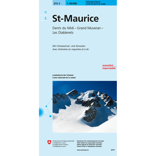 Swisstopo 272 S St Maurice Ski Touring Map | Backcountry Books