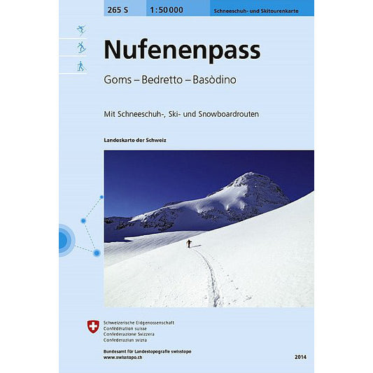 Swisstopo Nufenenpass 265S Ski Touring Map