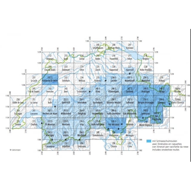 Swisstopo 284S Mischabel Ski Map | Backcountry Books