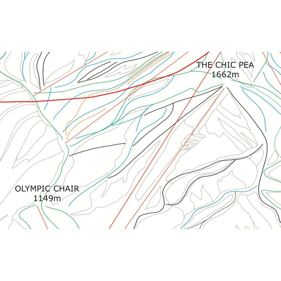 Whistler Blackcomb Piste Map Wall Print | Backcountry Books