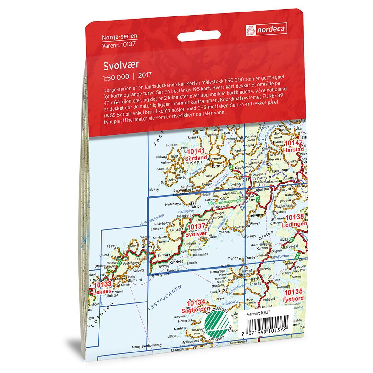 Lofoten Map Nordic Maps Svolvaer 10133 | Backcountry Books