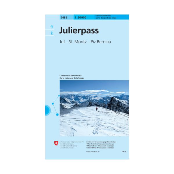 Swisstopo 268S Julierpass Ski Touring Map | Backcountry Books