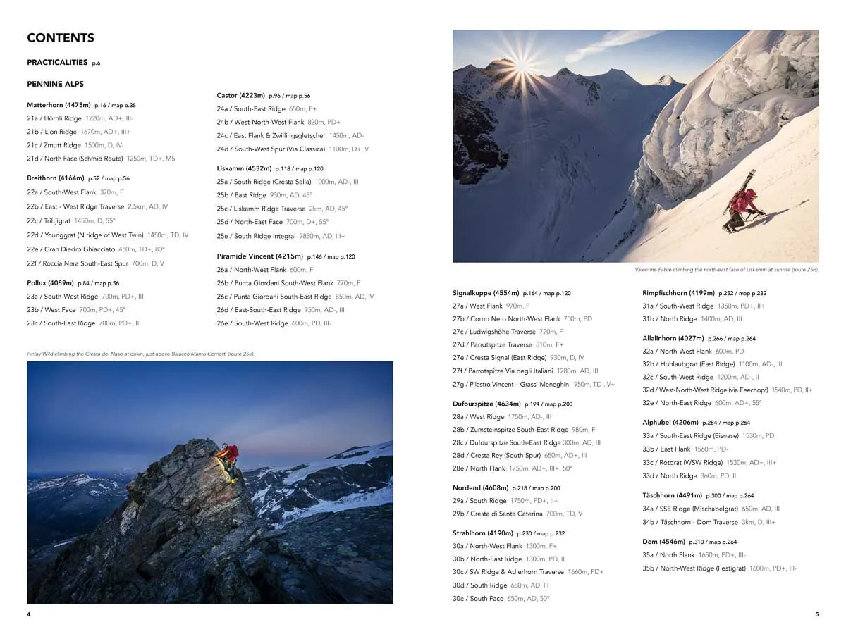 The 4000m Peaks of the Alps Vol 2: Central - Selected Alpine Climbs & Ski Mountaineering Routes Ben Tibbetts | Backcountry Books