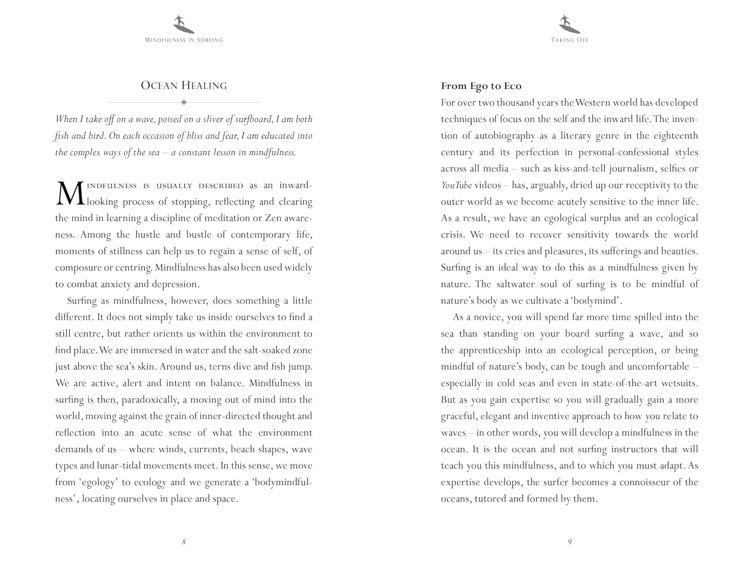 Mindfulness in Surfing : Meditations on Oceans & Blue Health | Sam Bleakley | Backcountry Books