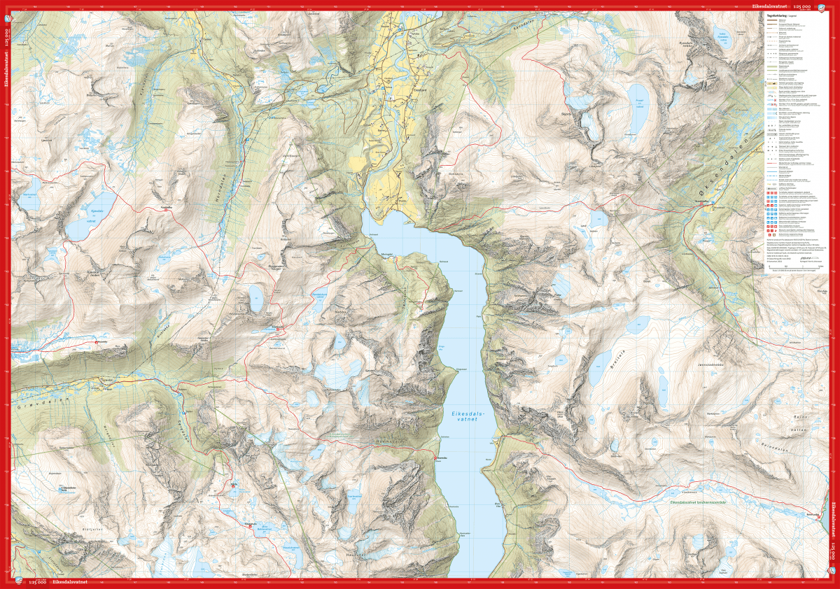 Mappa di Romsdalen | Mappa Calazo Isjorden e Eresjord 1:25.000