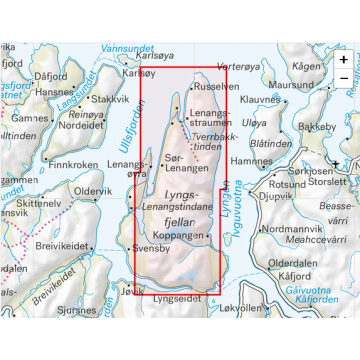 Lyngen Map Calazo Lyngenhalvoya Nord | Backcountry Books