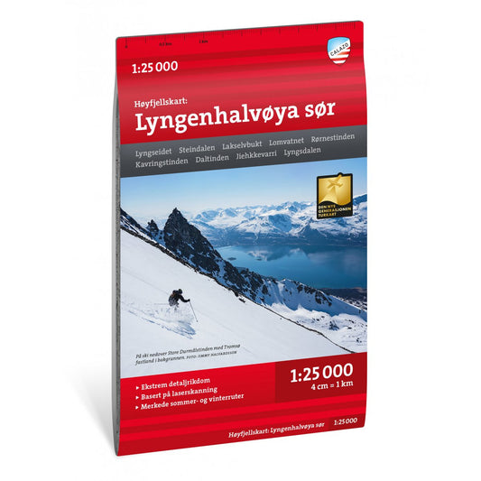 Lyngen Map | Calazo Lyngenhalvoya Sor (South) 1:25,000 map