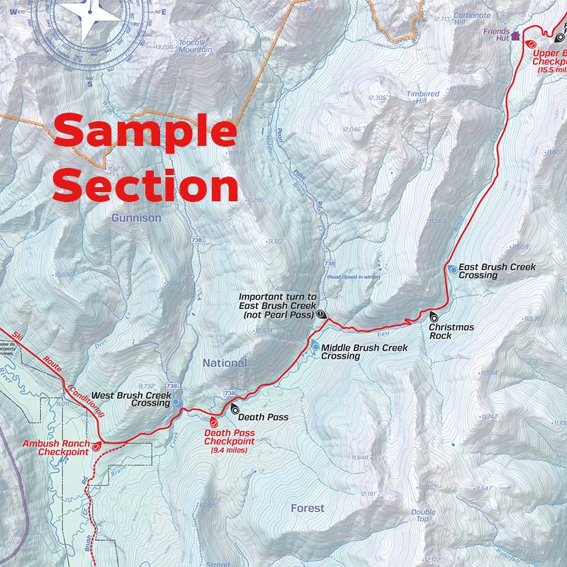 Backcountry Ski Map: Grand Traverse, Colorado | Beacon Guidebooks