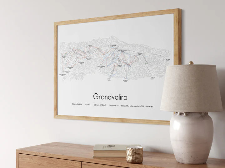 Grandvalira Piste Map Wall Print | Backcountry Books