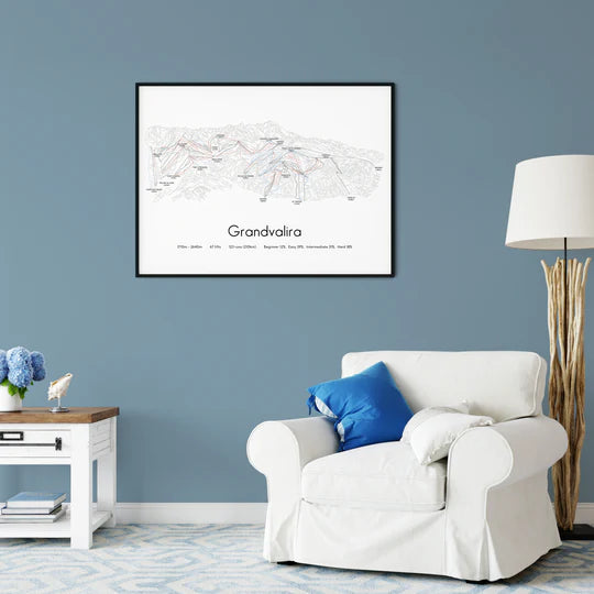 Grandvalira Piste Map Wall Print | Backcountry Books