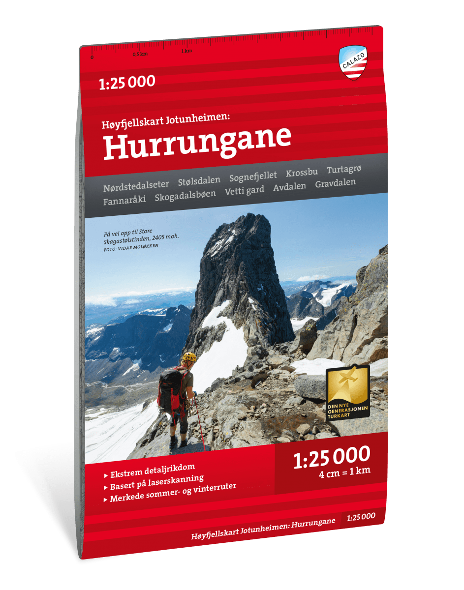 Hurrungane Map 1:25 000 Calazo | Backcountry Books