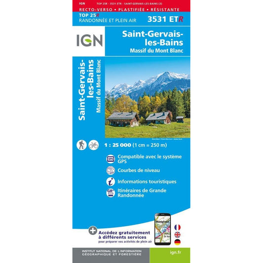 IGN 3531 ETR St Gervais Map | Backcountry Books