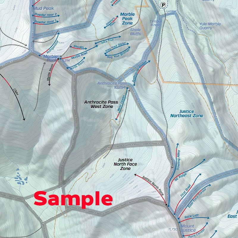 Backcountry Ski Map: Marble, Colorado | Beacon Guidebooks