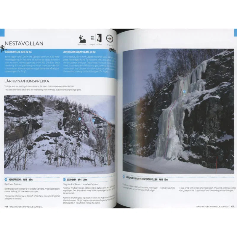 Oppdal and Sunndal Ice Climbing Guidebook | Backcountry Books