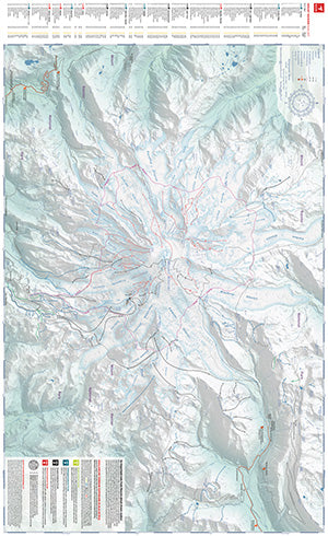 Backcountry Ski Map: Mount Rainier, Washington | Beacon Guidebooks | Backcountry Books