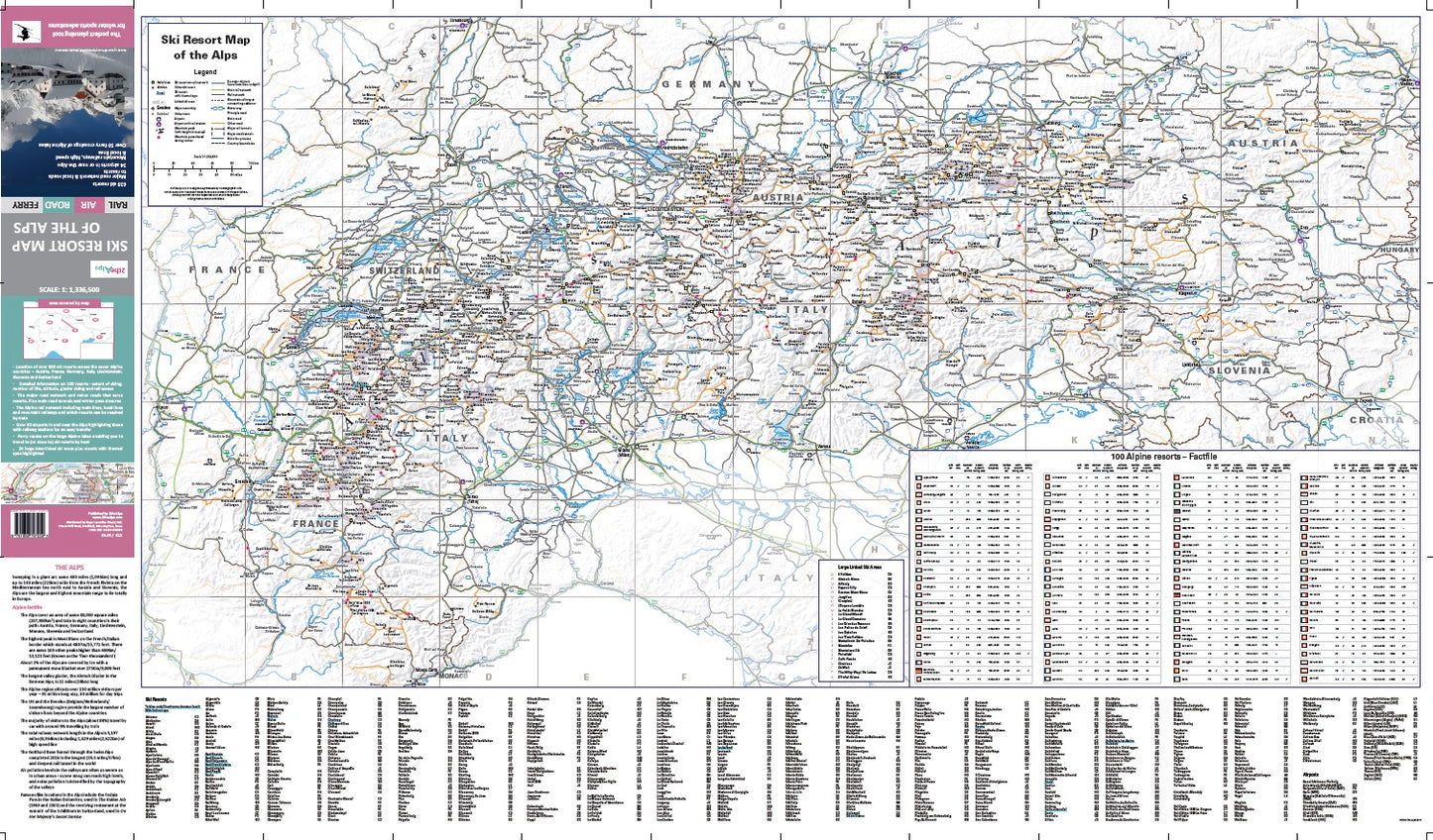 Ski Resort Map of the Alps | Backcountry Books