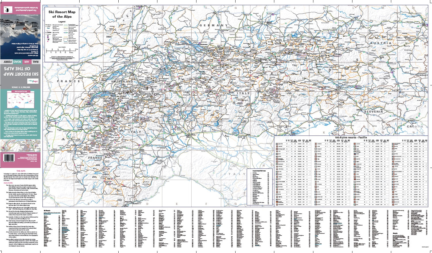 Ski Resort Map of the Alps | Backcountry Books