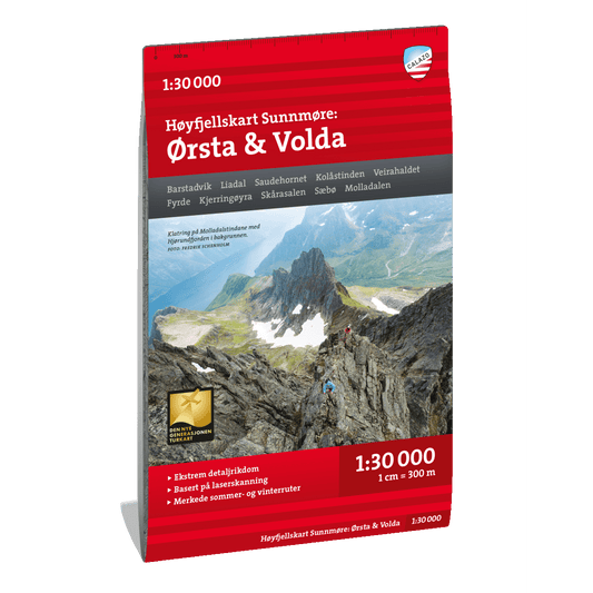 Sunnmore Alps Map Orsta and Volda | Backcountry Books