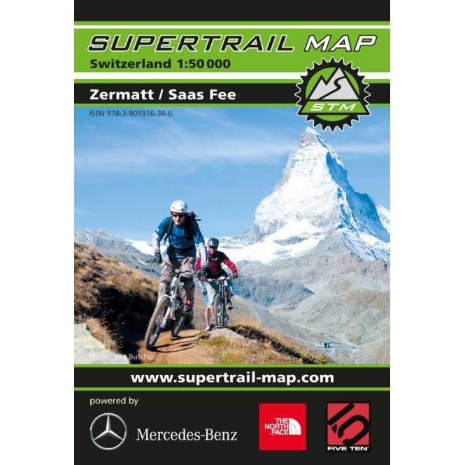 Supertrail Map Zermatt Saas Fee / Backcountry Books