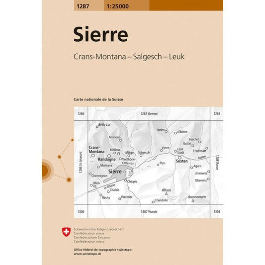 Swisstopo 1287 Sierre Map | Backcountry Books
