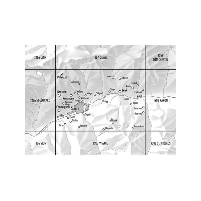 Swisstopo 1287 Sierre Map | Backcountry Books