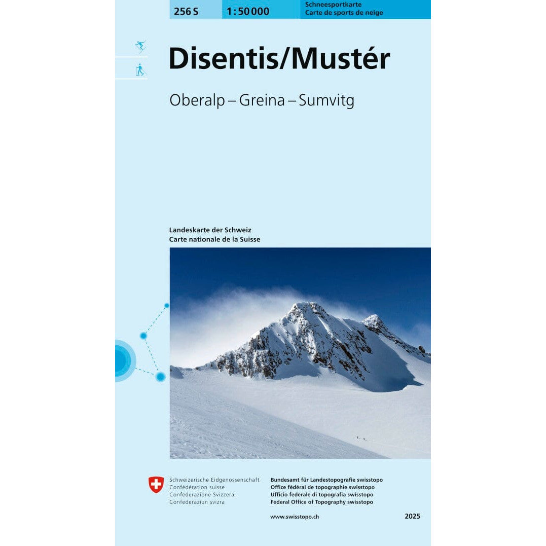 Swisstopo 256S Disentis - Oberalp, Greina, Sumvitg Ski Touring Map | Backcountry Books