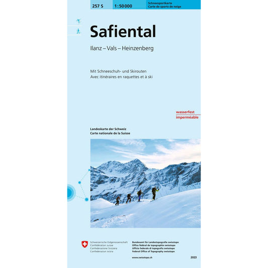 Swisstopo 257 Safiental - Ilanz, Vals, Heinzenberg Ski Touring Map | Backcountry Books
