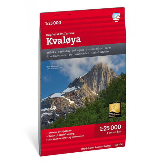 Tromso Kvaloya High Mountain Ski Touring Map Calazo | Backcountry Books