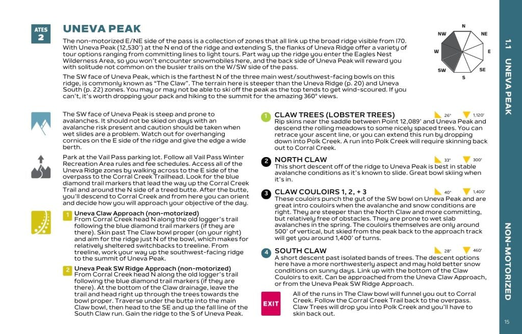 Backcountry Skiing Vail Pass Colorado Beacon Guidebooks | Backcountry Books