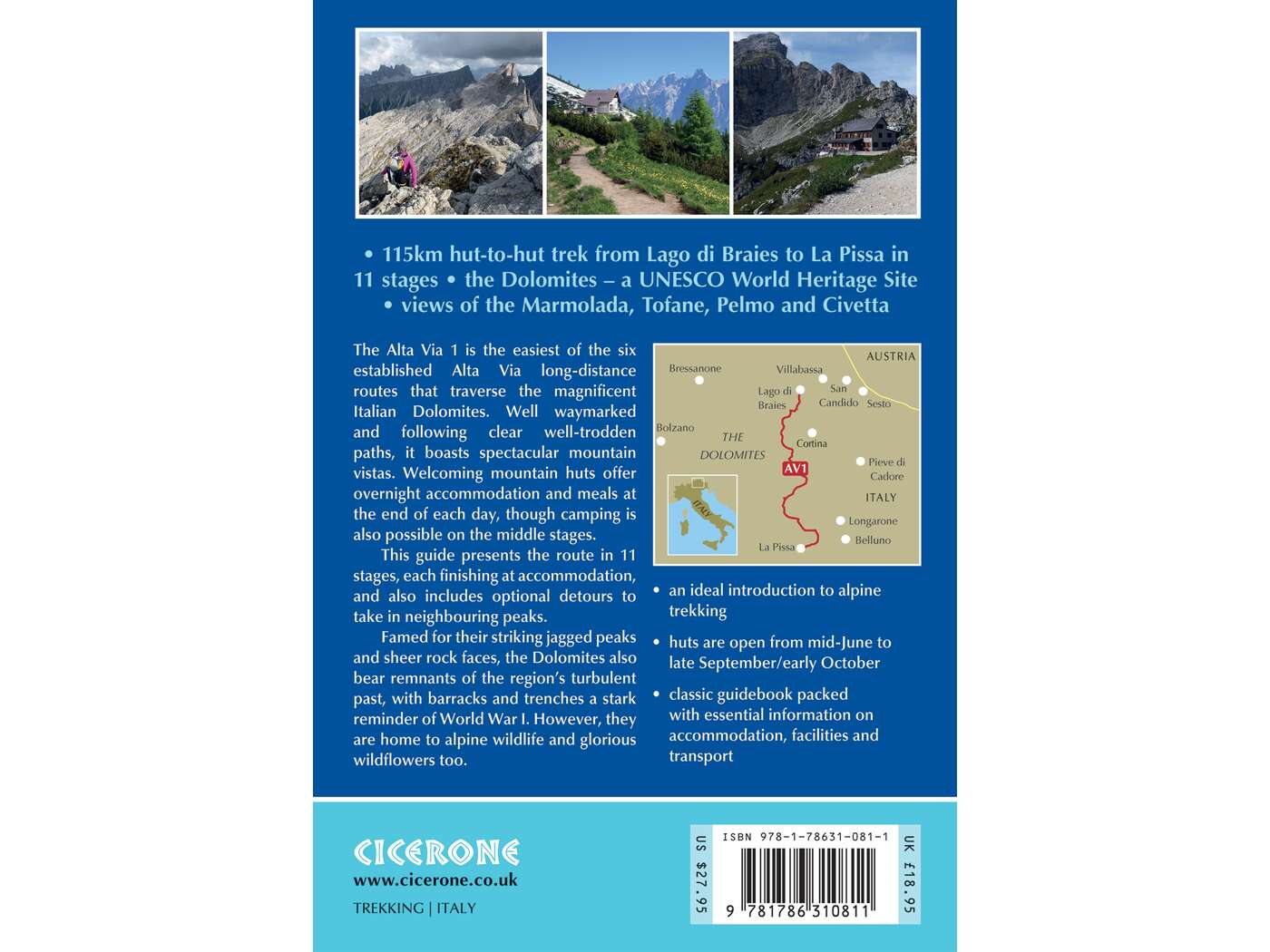 Alta Via 1 Trekking in the Dolomites | Backcountry Books