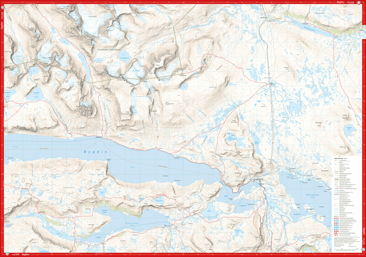 Jotunheimen Map Besseggen and Bygdin | Backcountry Books