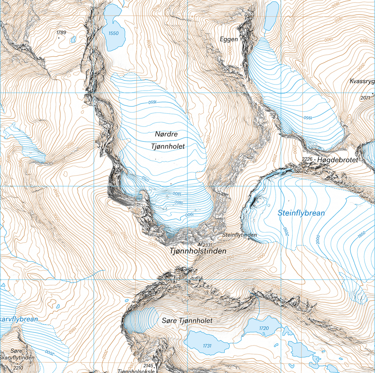 Jotunheimen Map Besseggen and Bygdin | Backcountry Books