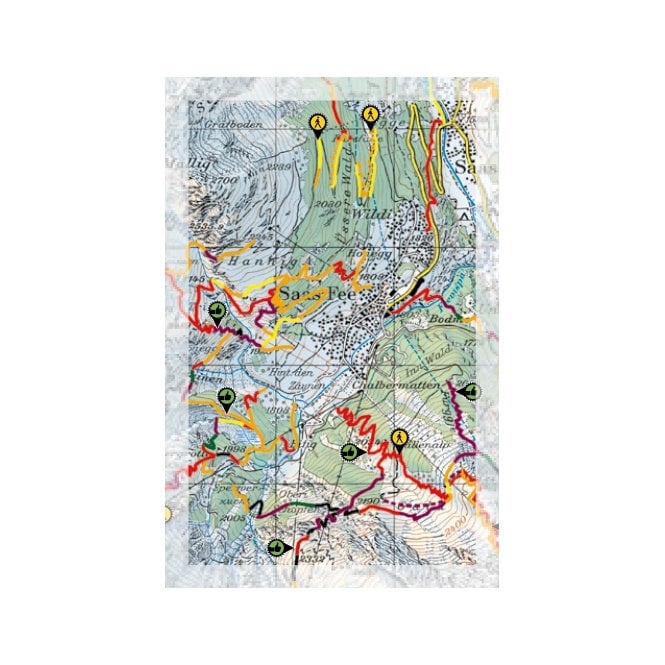 Supertrail Map Zermatt Saas Fee / Backcountry Books