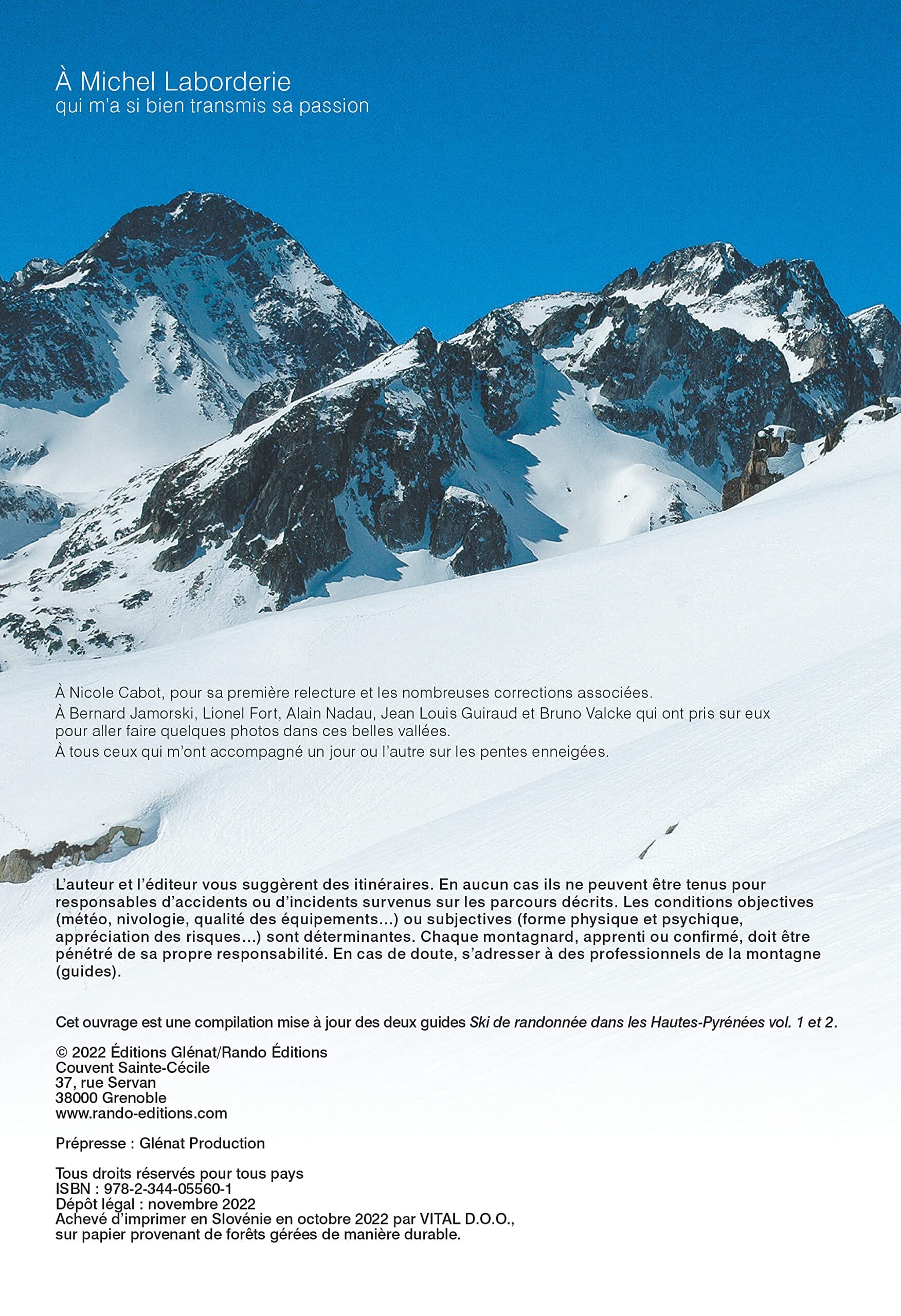 Ski de Randonee de Hautes Pyrenees | Frederic Cabot | Backcountry Books